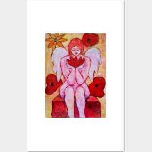 Zahra, Angel image part of an Angel oracle card deck - Renate van Nijen Posters and Art